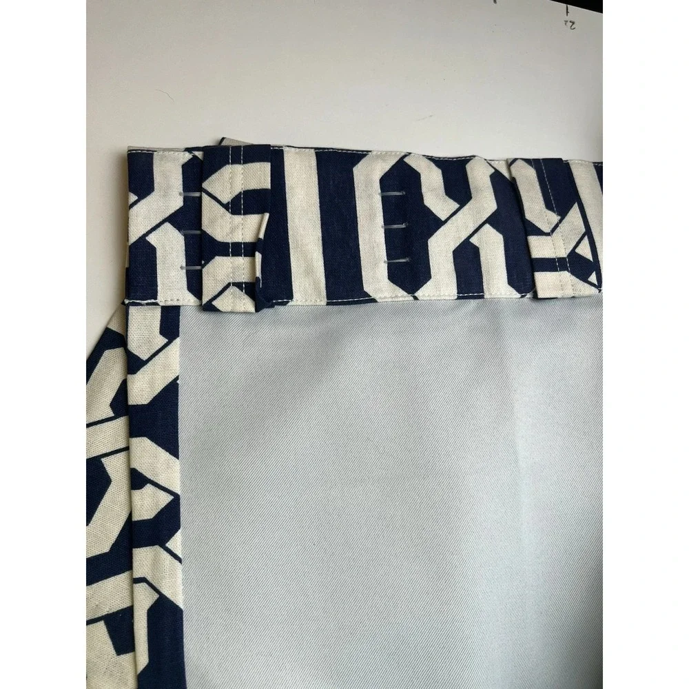 Pottery Barn Terri Trellis Room Darkening  Navy/Off White 50